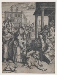 Saint Paul ressuscitant Patroclus entouré d