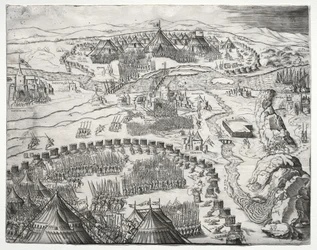 La position et le camp des armées de Charles V et Soliman II, 1532