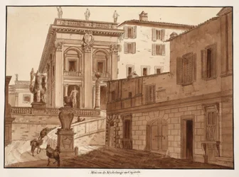 Maison de Michel-Ange sur la colline du Capitole, 1833