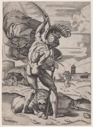 Homme avec un drapeau, vers 1514-1536