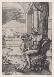 Homme avec une lyre