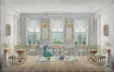 Le Salon dans le Manoir Gorki, 1831