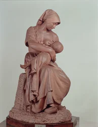 Paysanne allaitant un nourrisson, 1873
