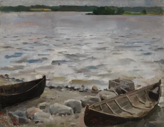 Des bateaux sur le rivage