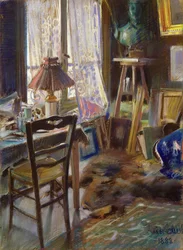 Le studio du Comte Deheaulme de Vallombreuse, 36 Rue Jouffrey, Paris 1888