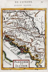 Carte de la Hongrie et des Balkans 1683