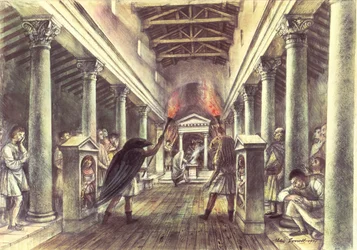 Intérieur du temple de Mithra
