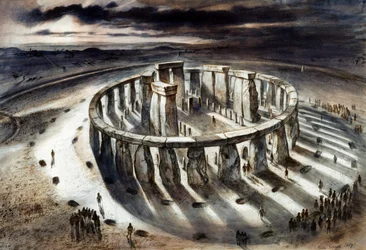 Stonehenge en 1000 av. J.-C., vers les années 1960