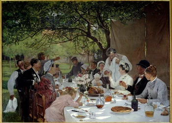 Repas de noces à Yport, peinture d