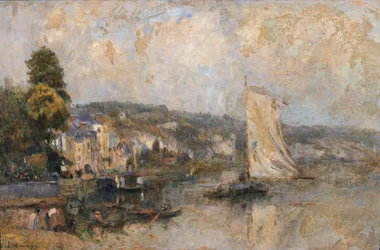 La Seine à La Bouille, près de Rouen, vers 1904