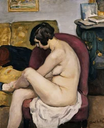 Nude in a Red Armchair; Nu au Fauteuil Rouge