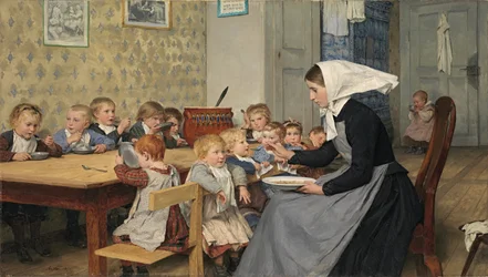 À la crèche I, 1890