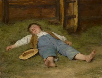 Garçon endormi dans le foin, 1891-97