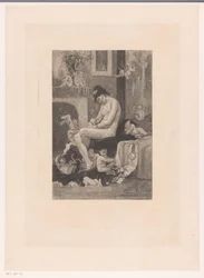 Femme nue au bord d