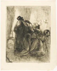 Deuil, plaque cinq de Femme