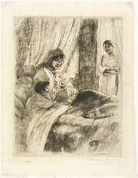 Petit déjeuner, assiette quatre de la femme