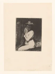 Femme nue à la toilette