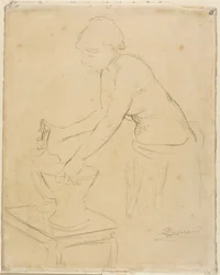 Femme à sa toilette
