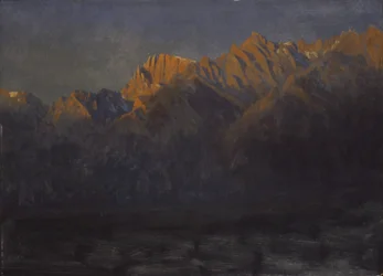 Lever de soleil dans les Sierras, vers 1872