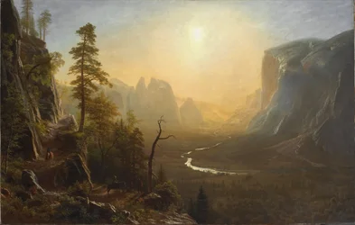 Vallée de Yosemite, sentier de Glacier Point, vers 1873