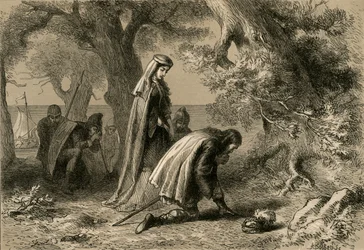 Thorfin et Gudrida sur le rivage de Vineland, 1877