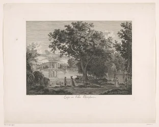 Vue du lac près de la Villa Borghese