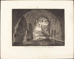 Porta scura ou entrée dans la villa de Mécène