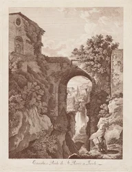 Cascade et Pont de Saint-Roch à Tivoli (Cascata e Ponte di St. Rocco a Tivoli)