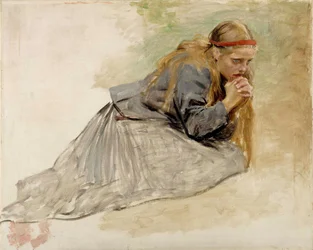 Marie-Madeleine à genoux, étude pour « Le Christ et Marie-Madeleine »