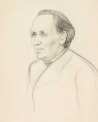 Étude de portrait du professeur Strömborg, buste