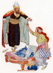 Le Prince va tout droit vers elle (lithographie couleur)