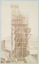 Assemblage de la Statue de la Liberté, Paris, 1883