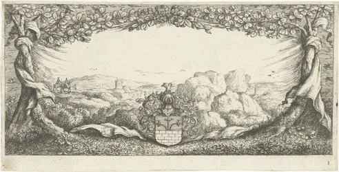 Cartouche avec paysage