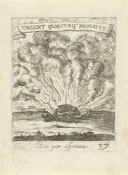 Casserole sur un feu de camp (Devises et emblèmes d