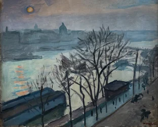 Soleil vu à travers les arbres