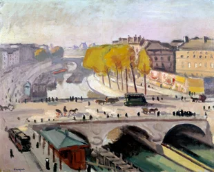 Le Pont Saint Michel et le Quai des Grands Augustins à Paris