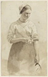 Jeune femme debout