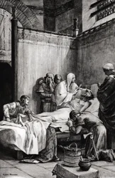 Mort de Clovis Ier des Francs à Paris le 27 novembre 511 - dessin d