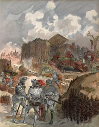 Bayard au siège de Mézières, illustration de 