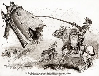 Don Quichotte pour une publicité du fortifiant Globeol, vers 1916