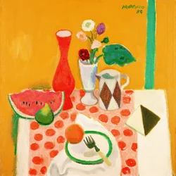 Pastèque, figue et carreau tunisien