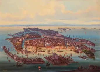 Vue aérienne de Venise, 1867