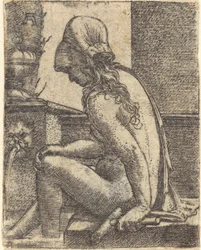 Femme se baignant