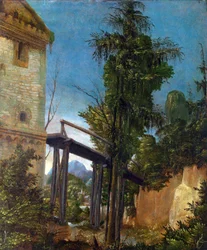 Paysage avec un pont