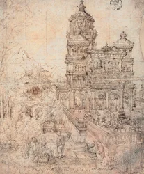 Suzanne au bain - Dessin de Albrecht Altdorfer