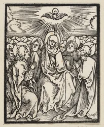 Effusion du Saint-Esprit (tiré de : Postilla, 43 gravures sur bois)
