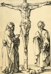 Christ en croix avec Marie et Jean