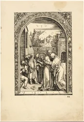 Joachim et Sainte Anne se Rencontrent à la Porte Dorée, de La Vie de la Vierge