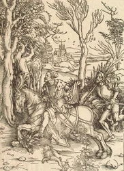 Chevalier et Lansquenet, vers 1497