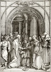 La Vie de la Vierge : Le Mariage de la Vierge (Bartsch 82)